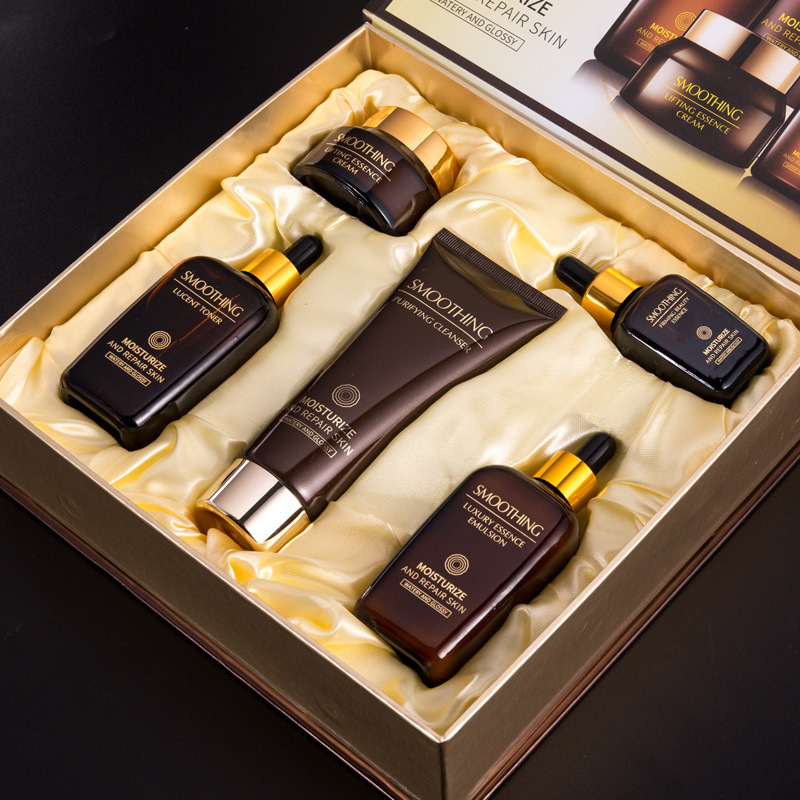 韩纪小棕瓶五件套护肤品贵妇膏套盒嫩滑紧致补水滋润面部护肤批发
