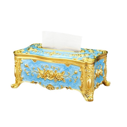 European-style tissue box for home, creative and personalized living room coffee table tissue holder, restaurant light luxury retro acrylic tissue holder