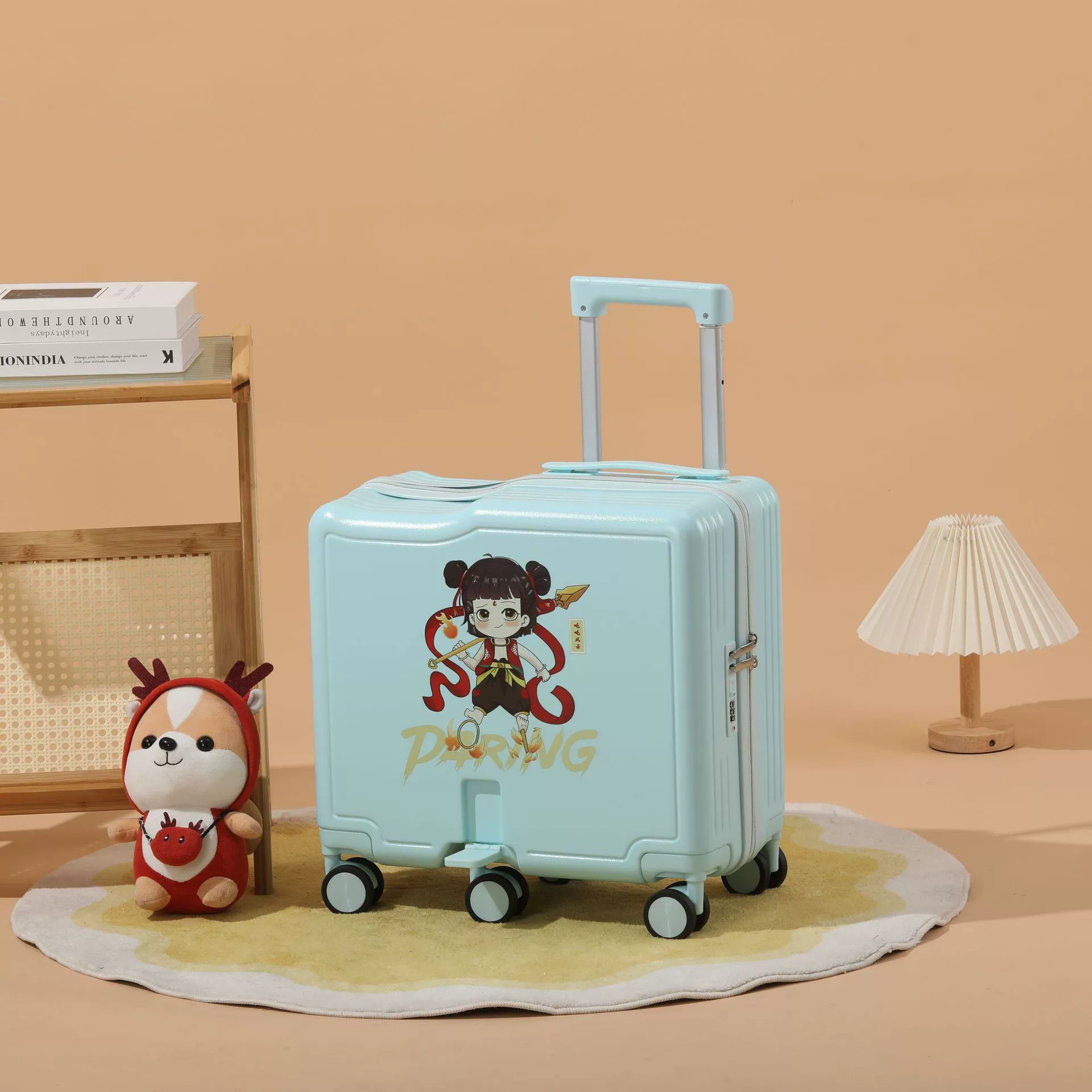 Durable suitcase with seat, increased thickness