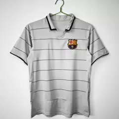 Cross-border Retro Football Jersey 2003 Barcelona Away Jersey Collared Polo Shirt T-shirt Fan Version Short Sleeve Striped