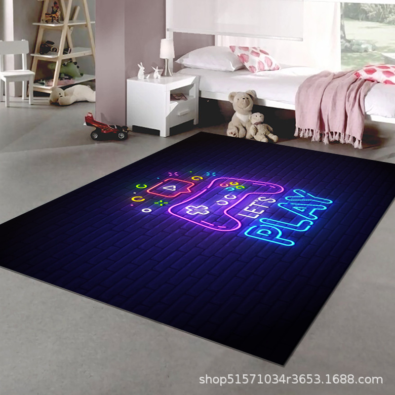 Máquina de juego al por mayor transfronteriza alfombra de dibujos animados de videojuegos mango juego alfombra cyberpunk e-sports alfombra decorativa