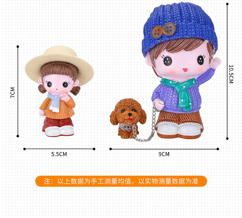 Family Portrait Doll Car Decoration Creative Cute Male and Female Car Supplies Couple Doll Car Interior Car Ornaments