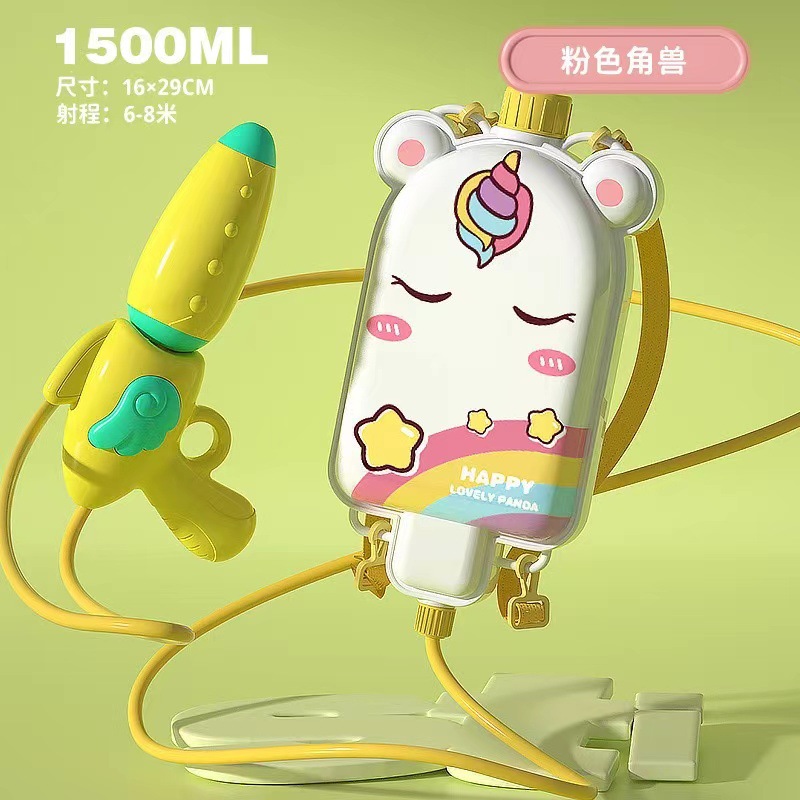 Mochila infantil juguetes de tiro de agua de playa de verano barraca eléctrica de cabello continuo pistola de rociador de agua al por mayor