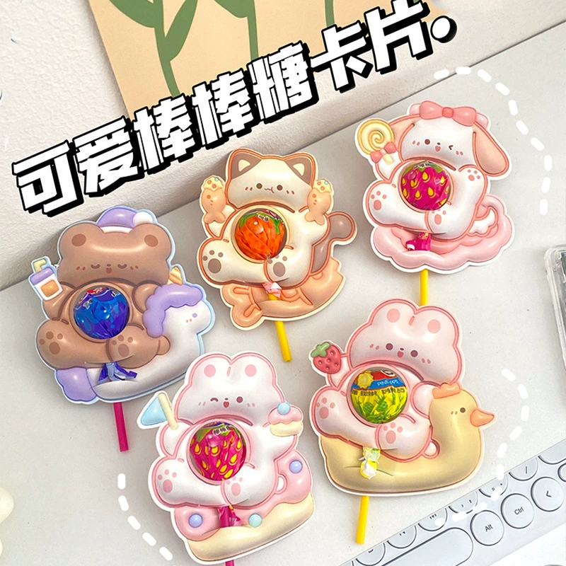 Рождественская декоративная открытка-карточка в стиле милого мультяшного дизайна для детей, для леденцов, креативная, для самостоятельного творчества, вкладыш для открытки