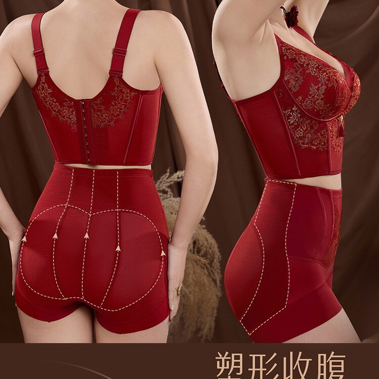 Beauty Salon Adjustable Body Shaping Intimates for Women with Big Breasts Showing Small Breasts Push-Up Bra Set Without Rims Eight Rows of Buttons