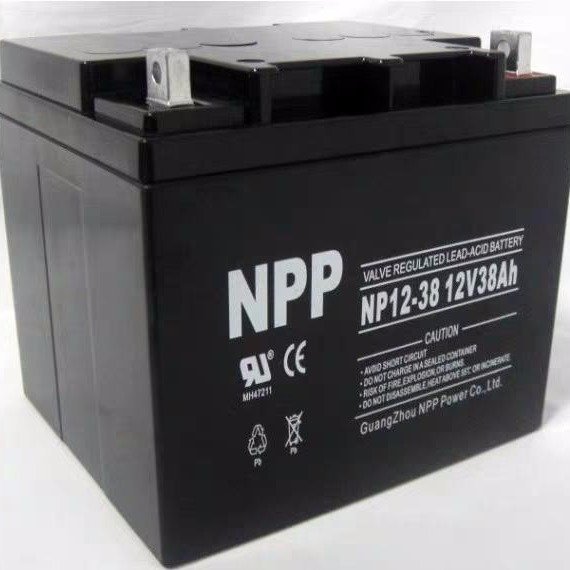 耐普蓄电池NPP NP12-38 12V38AH 耐普铅酸免维护蓄电池特价销售