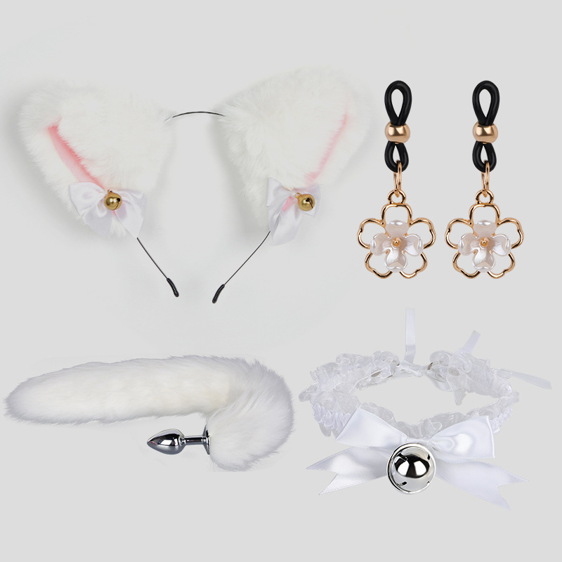 Sm趣味道具セット福瑞制御束縛調教道具尻尾肛門プラグ首輪手錠乳クリップ成人用品