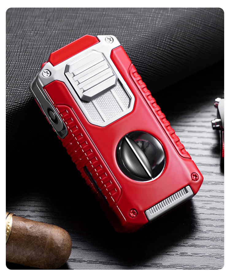 5-in-1 Multi-Function Convenient Cigar Cutter Drill Holder Needle Integrated Lighter CL-24HX_voghion.com