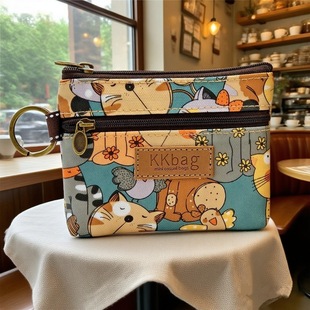 2023 New Printed Film Cartoon Coin Purse Anti-fouling Waterproof Lipstick Coin Storage Bag Women's Bag
