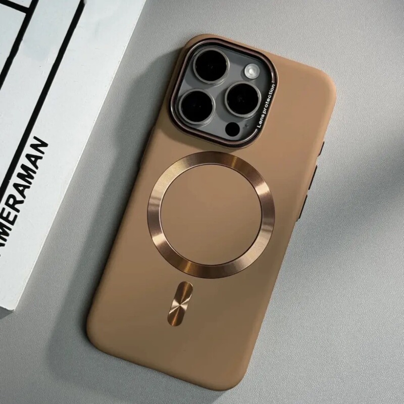 纯色肤感磨砂适用iPhone17细圈磁吸手机壳苹果16高级感防摔保护套|undefined
