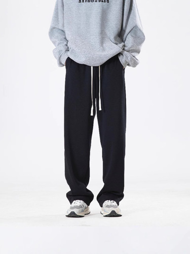 New trendy, simple, versatile, fashionable Harajuku popular Insta Japanese lazy loose thin long pants for men