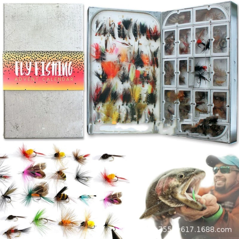 Границы кросс-бордер FLY FISHERMAN's Advent Calendar 20124 Рождественский календарь рыбалки падающий календарь