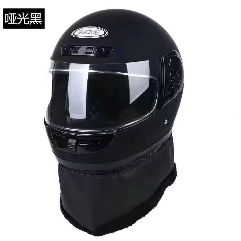 Casco de otoño y invierno anti-níma de cuatro estaciones caliente vehículo eléctrico para hombres y mujeres casco completo de seguridad tipo cubierto anti-fría medio casco para montar