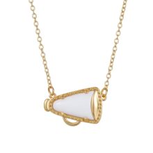 亚马逊新品cheer up喇叭吊坠项链啦啦队应援礼物项链带祝福卡片女