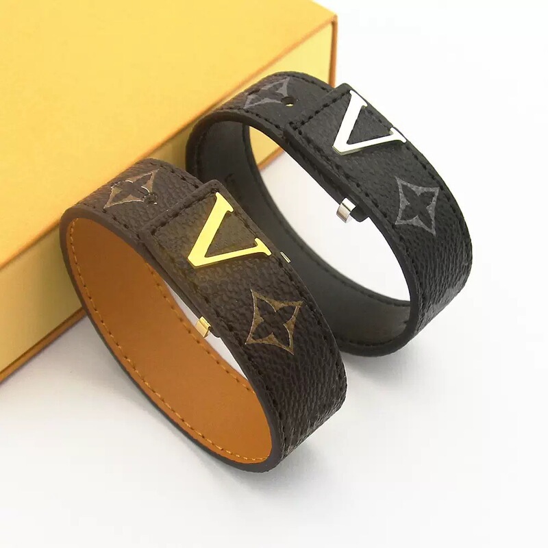 Donkey Home European and American Leather Rope Clover Print High-Quality Leather Rope Men's Bracelet Presbyopic Bracelet Foreign Trade Cross-Border Direct Sales