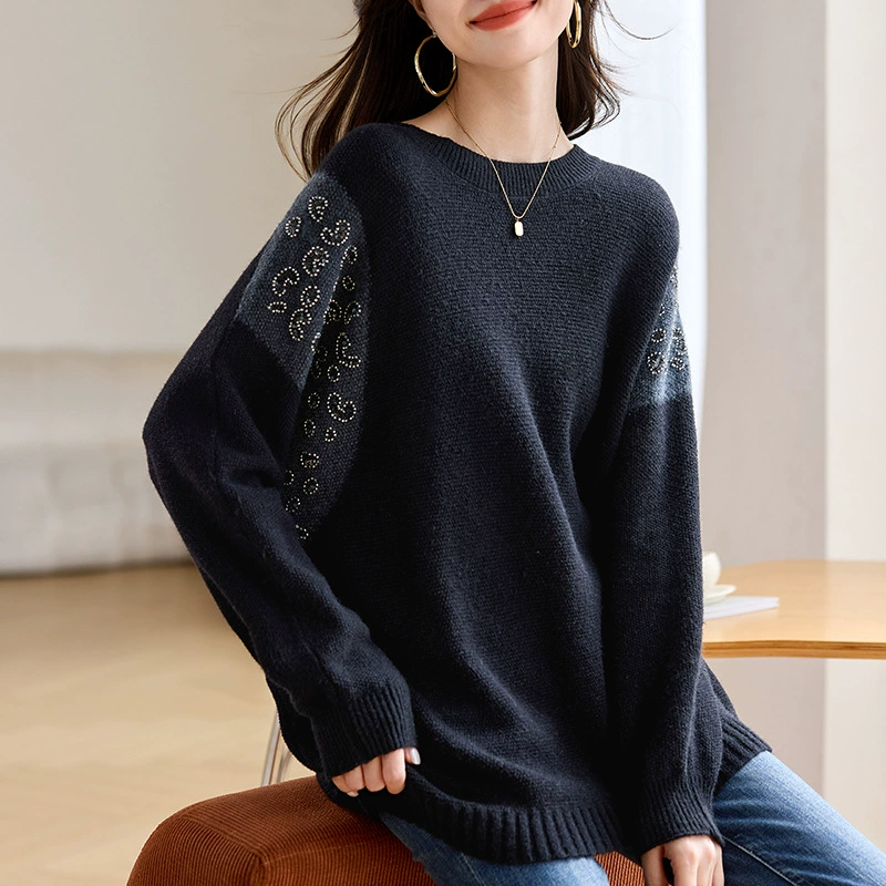 Демисезонный свитер, модная вязная куртка-дутка, oversize, приталенный, западный стиль