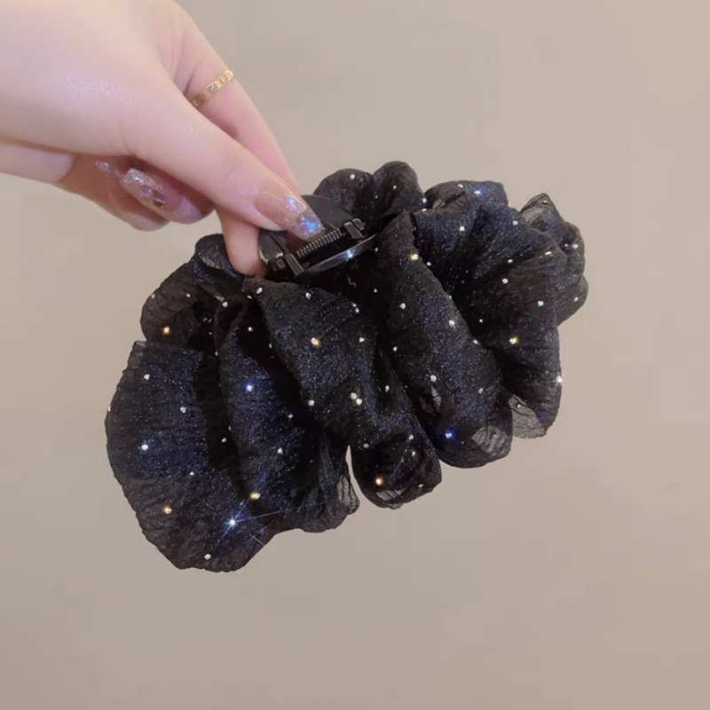 Gypsophila mesh bubble clip black