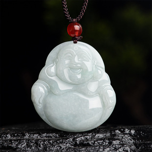 Natural Burma a Jade Buddha Buddha Pendant Glutinous Jade Pendant Men's and Women's Jade Pendant Sihui Jade Wholesale