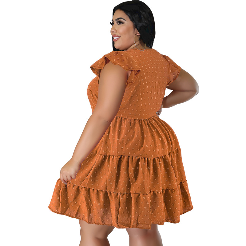 Damen Kleid In Übergröße Aus Eisseide Mit Pompon Struktur_voghion.com