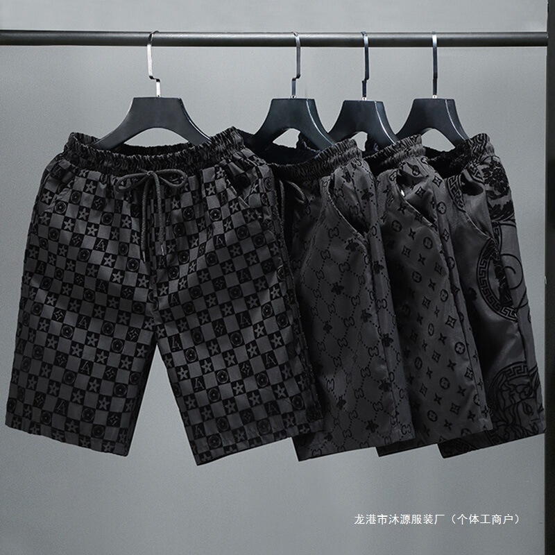 New Style Men's Summer Shorts, Trendy Slim-Fit Velvet Casual Beach Shorts for Men New Style Men's Summer Shorts, Trendy Slim-Fit Velvet Casual Beach Shorts for Men