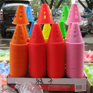 Roller Skating Pile Cup Thickeneded Skating Training Props Windproof Semi-Soft Obstacle Corner Mark Ice Cream Cone Roadblock Triangular Cone