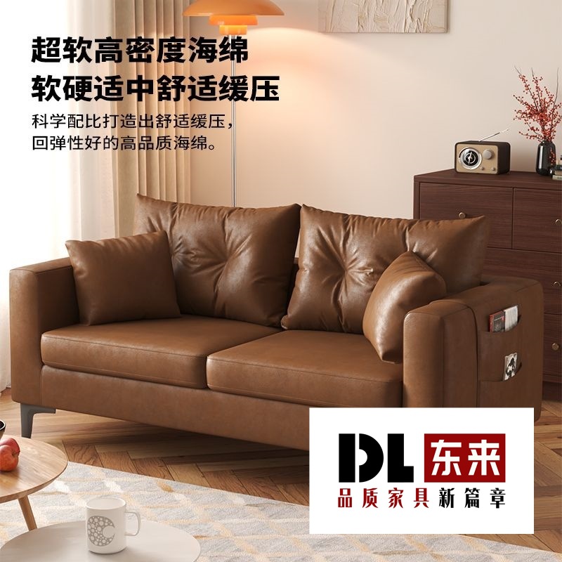 Sofa Modern Minimalist Living Room Small Apartment Rest Area Reception Rental House Simple Three-Seat Office Sofa