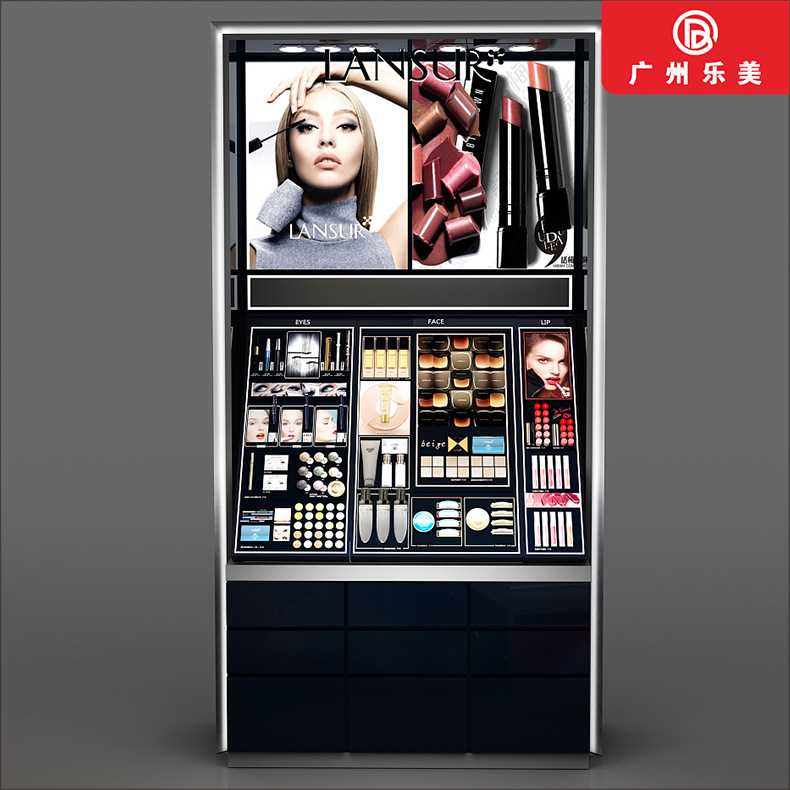 展示柜亚克力道具展示柜新款木质烤漆彩妆展示柜欧式体验柜高背柜