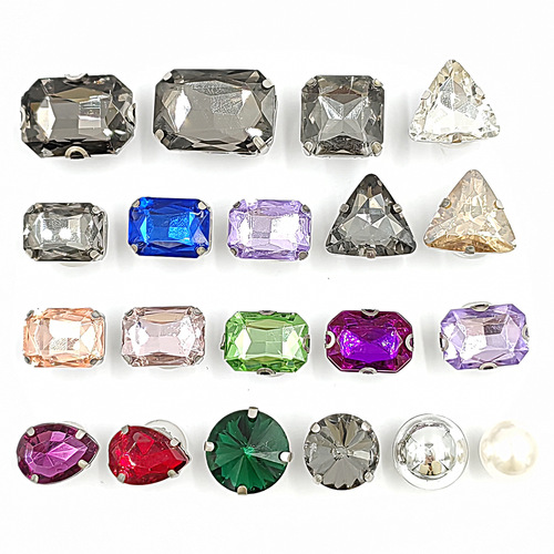 Crystal-studded shoe buckle, diamond shoe laces, shoe flowers accessories, multi-color diamond shoe accessories