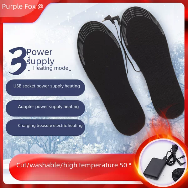 Purple Fox heating thermal insole accessories 7. 4v5v separate insole replacement spare unisex winter charging