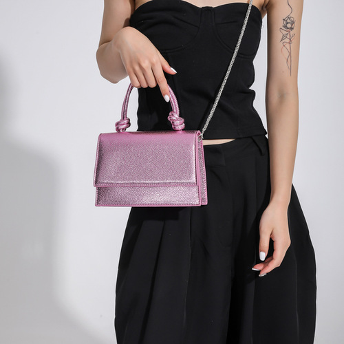 Casual Fashion Handbag  New Korean Style Casual Textured Crossbody Bag Fashion Simple Chain Shoulder Bag for Women
