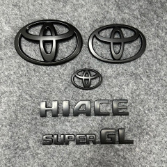 トヨタhlace車標前後黒改造車標ハンドル車尾文字アシカ前後黒に適用