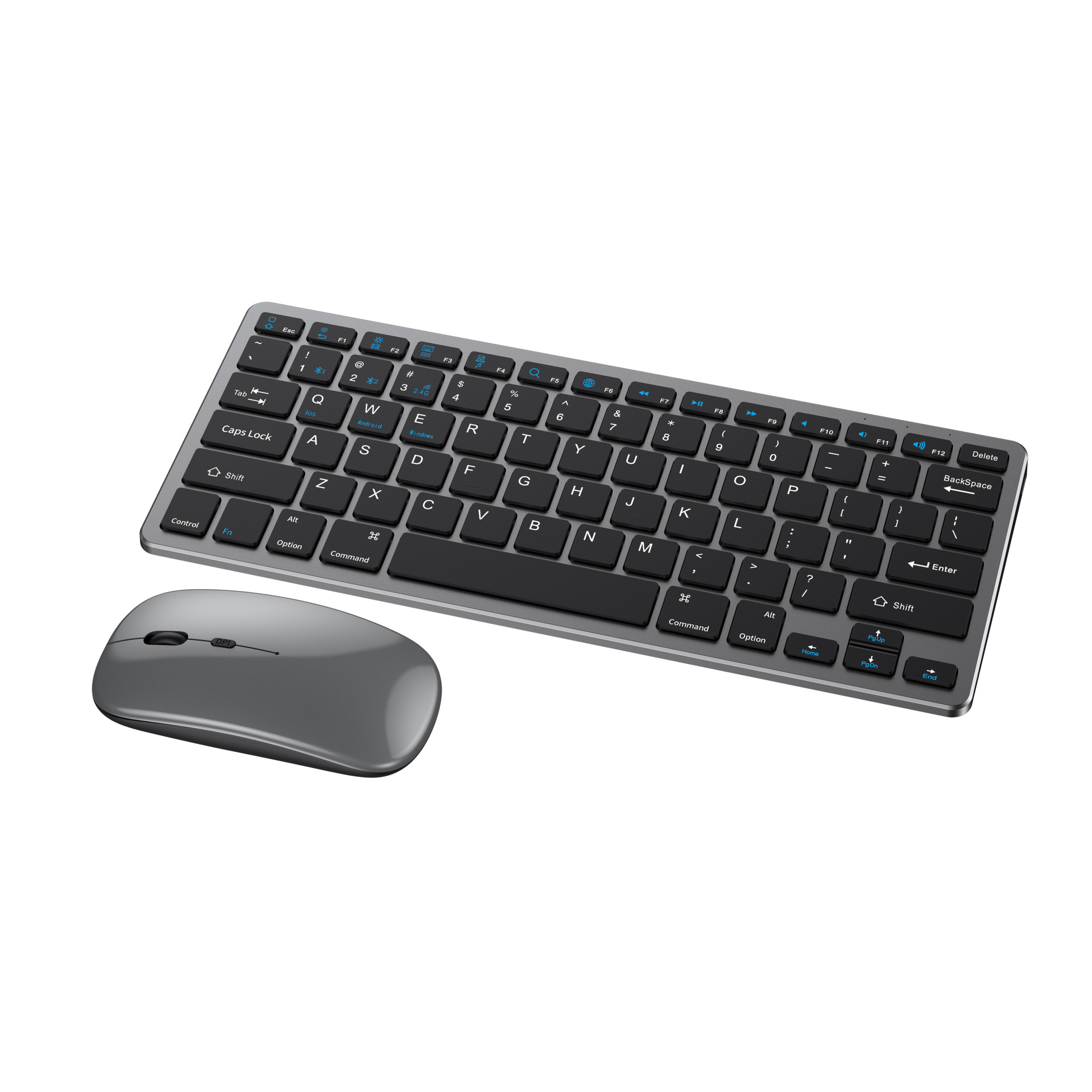 Stock K818 computadora de escritorio portátil tablet teléfono móvil cargable silencioso doble modo teclado mouse conjunto teclado inalámbrico