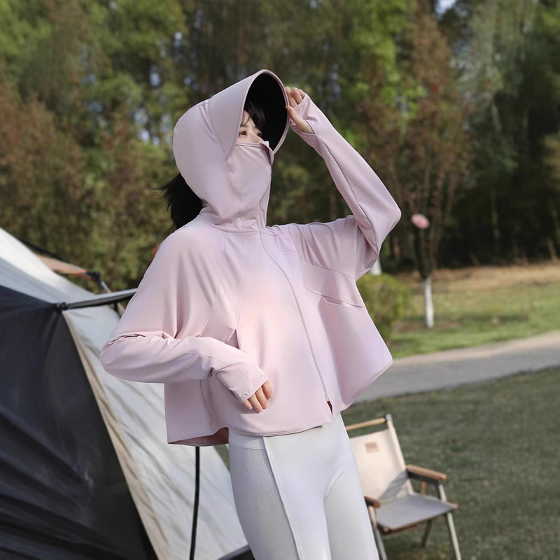 Sun Protection Clothing for Women Summer 2025 New Black Rubber Brim Outdoor Cycling Ice Silk Thin Sun Protection Clothing Short Jacket Blouse Sun Protection Clothing for Women Summer 2025 New Black Rubber Brim Outdoor Cycling Ice Silk Thin Sun Protection Clothing Short Jacket Blouse