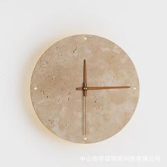 創意時計客間壁灯黄洞石寝室背景壁階段玄関寂風民宿ホテル