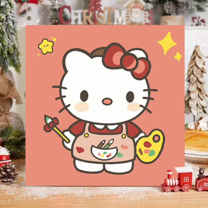 漫画 Q バージョンエッグマンパーティーシリーズ DIY デジタル油絵子供の手作り着色油絵装飾品卸売|undefined