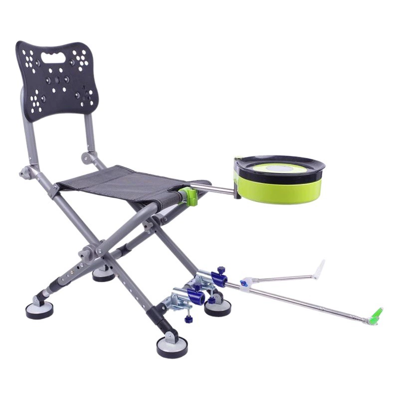 Многофункциональный рыболовный стул со спинкой, регулируемый четырехногий Регулируемый рыболовный стул, алюминиевый сплав, рыболовный стул, складной рыболовный стул оптом