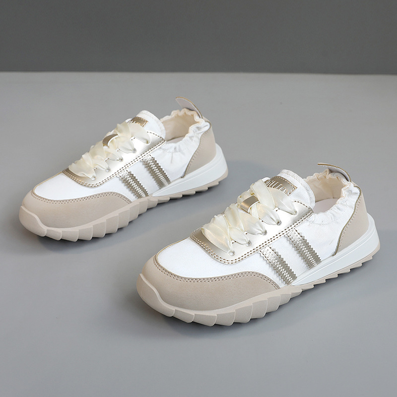 Xqh706 Nuove Nuove Scarpe da Ginnastica Bianche Traspiranti Primavera Estate Sportive Casual da Donna con Suola Spessa e Aumento di Altezza_voghion.com