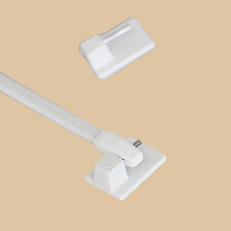 Ultra-Fine Flat Rod Sticky Hook Type Telescopic Rod Easy to Disassemble and Wash Window Screen Rod Coffee Curtain Rod Half Curtain Rod Tension Rod Thin Sticky Rod