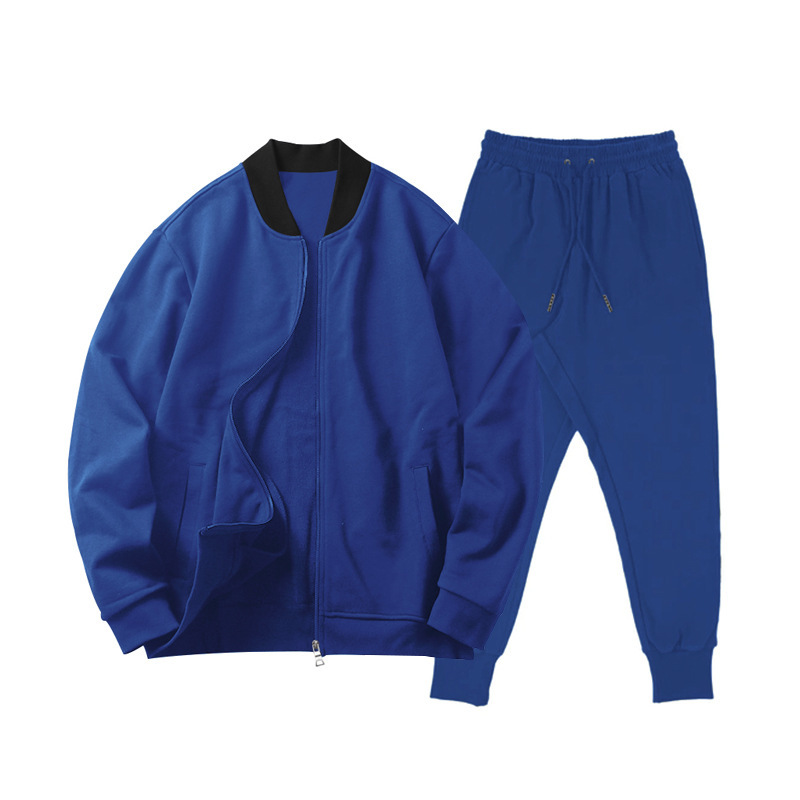 700g Weight Long Sleeve Sleeve Length Cotton Blend, Polyester Fabric Type Pants Sets Sets Type 2 Pieces Set Quantity Casual Occasion Collarless Neckline Regular Fit Fit Type Solid Color Pattern Spring, Autumn Season Men's Gender Simple Style Style Casual Men's Simple Style Solid Color Cotton Blend Polyester Pants Sets 7