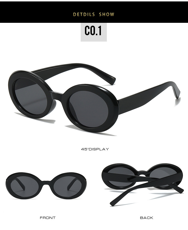 50g Weight Full Frame Glasses Structure Sunglasses Classification Ac, UV400 Protection Lens Material Oval Frame Glasses Style Outdoor, Travel Occasion Solid Color Pattern All Seasons Season Unisex Gender Simple Style, Classic Style Style Grey, Black Color Simple Style Classic Style Solid Color Ac UV400 Protection Oval Frame Full Frame Women's Sunglasses 6