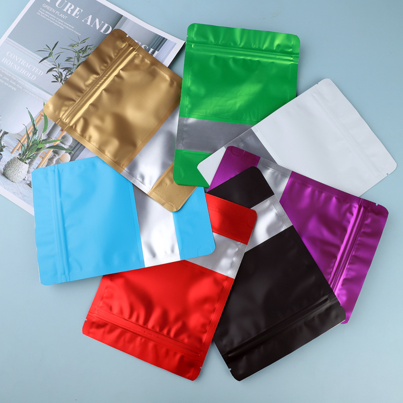 Colorful window self-standing self-sealing bag tea aluminum foil food bag fish food pet food thickened packaging bag nut plastic bag