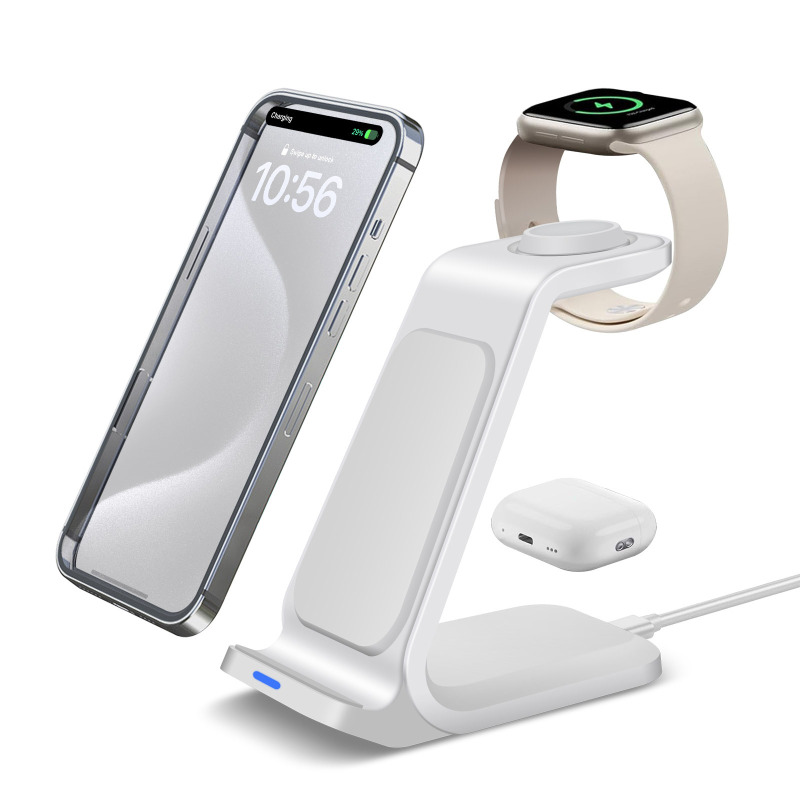 FDGAO/縦型三合一無線充電器3合1はサムスンアップルの携帯電話のイヤホン充電に適している|undefined