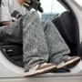 夏季跨境美式直筒牛仔裤