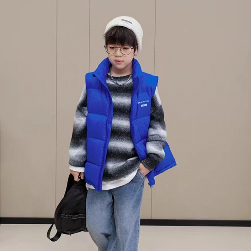 2026 Off-Season Special Price Children's down Jacket Stand Collar Vest Coat Korean Style Boys and Girls Outerwear Warm Vest