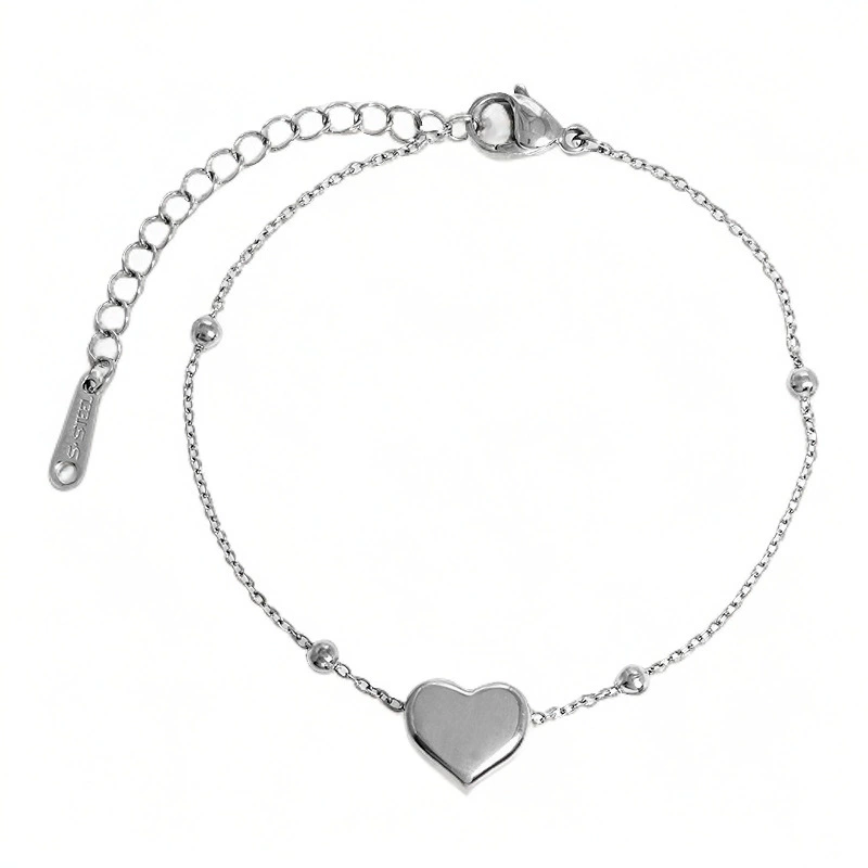 Подвеска и браслет сердце, anklet, цепочка, брендовый набор, аксессуар, простой и элегантный дизайн, 750 пробы золота, оптовая продажа