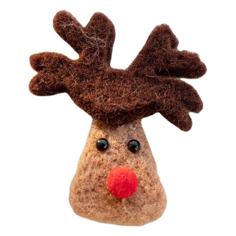 Decoraciones de Navidad creativo árbol de Navidad de dibujos animados ELK fieltro colgante material DIY pequeña muñeca regalo de Navidad