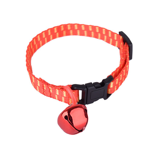 Pet collar with bell, flea and tick prevention dog and cat collar, insect repellent and flea dog leash collar