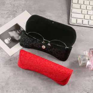 E88 Compact Mini Glasses Case Pu Leather Reading Glasses Case Lightweight Myopia Storage Box Sunglasses Case Can Be Customized