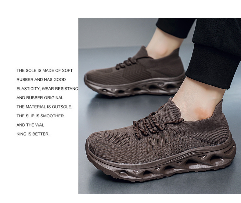 Popular Cross-border Plus-size Men's New Mesh Breathable Walking Shoes, Lightweight Height-increasing Thick-soled_vogvips.com