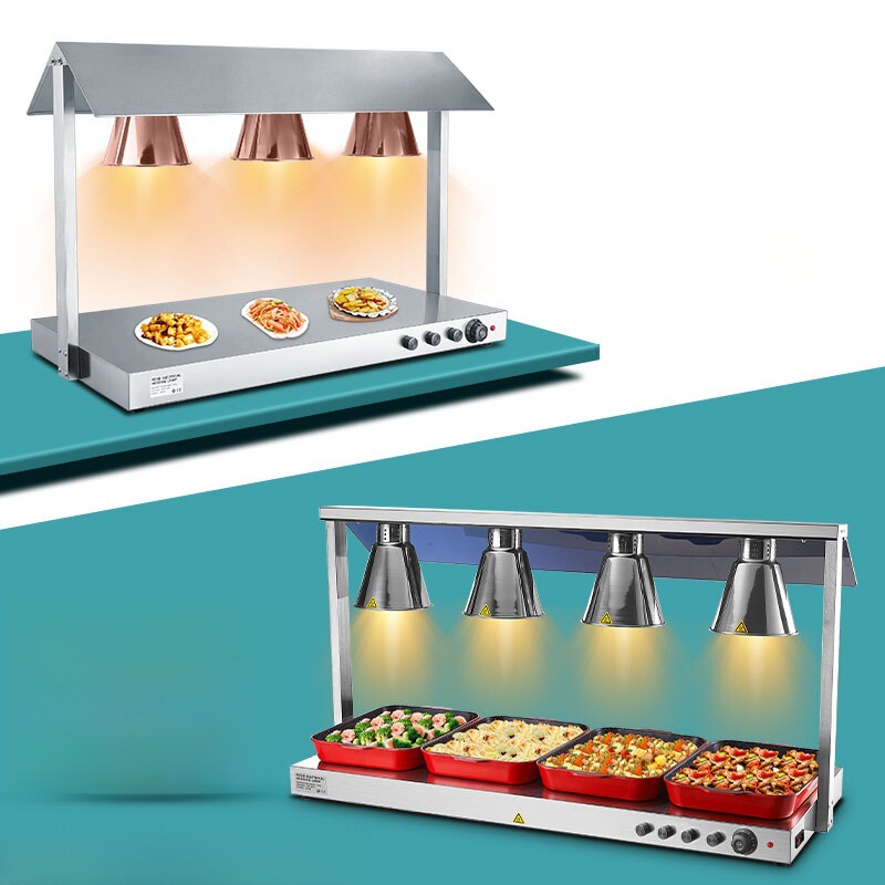 Three-Head Buffet Food Warming Lamp Commercial Warming Table Food Warming Lamp Pizza Heating Lamp Double-Head Food Warming Lamp